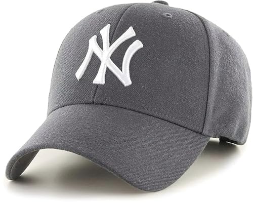 Officially Licensed New York Youth Boys Girls Baseball Hat Classic MVP Kids Adjustable Charcoal/White Primary Team Logo Sports Ball Cap