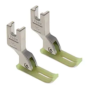 Othmro T58N Industrial Sewing Machine Cording Zipper Foot Steel Good for Replacement Accessories Yellow&Silver Color 2Pcs