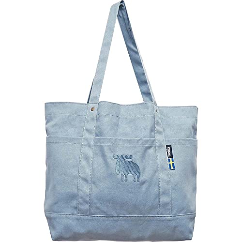 モズ スゥェーデン moz 帆布トート L スモーキーブルー