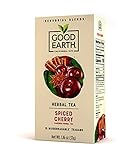 Good Earth Spiced Cherry Flavored Herbal Tea, Sensorial Blend, Natural, 15 Bags (Pack of 5)