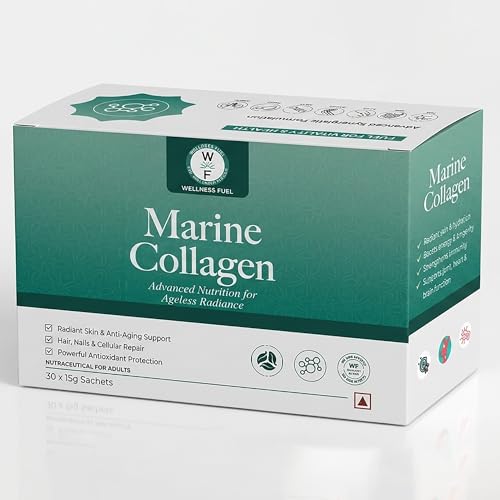 Image of Marine Collagen - Advanced Anti-Aging Sachets for Skin Radiance, Hair Health & Joints | With Glutathione, Hyaluronic Acid, CoQ10 & Biotin | Mixed Berry Extracts | 30 x 15g Servings