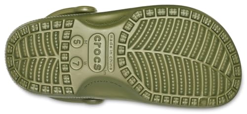 Image of Crocs Unisex-Adult Classic Clog, Clogs for Women and Men, Army Green, 16 Men /18 Women
