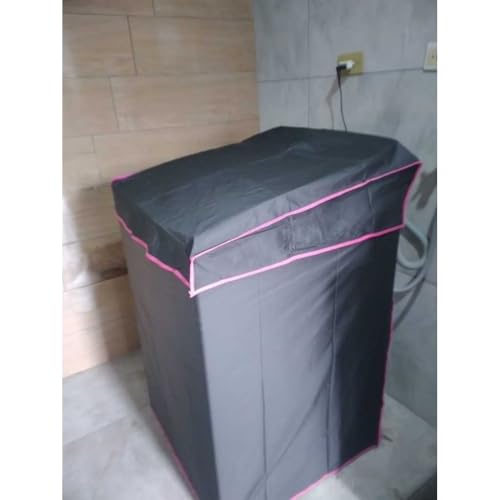 Capa Para Máquina De Lavar Roupa Com Viés 8kg a 15kg (Preto viés preto)