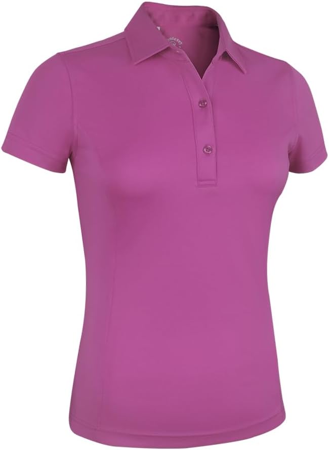 Monterey Club Women's Solid Tailored Collar Short Sleeve Polo Shirt #2670