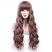 DER Parrucca ondulata Lunga con scoppi for Le Donne Parrucche Sintetiche Resistente al Calore Cosplay Costume Parrucche Colorate 7 Colori (Color : Muli Color, Stretched Length : 24inches)