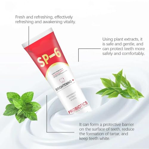 Sp-6 Toothpaste, 2pc Sp-6 Probiotic Toothpaste, Intense Whitening Toothpastes, Probiotische Zahnpasta, Deep Cleaning Care Toothpastes – Bild 5