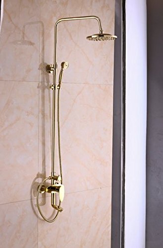 Douche pluie set avec robinet de baignoire mitigeur et pommeau à main Gowe