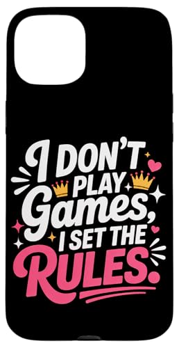 I DON'T PLAY GAMES I SET THE RULES �X�}�z�P�[�X iPhone 15 Plus �p