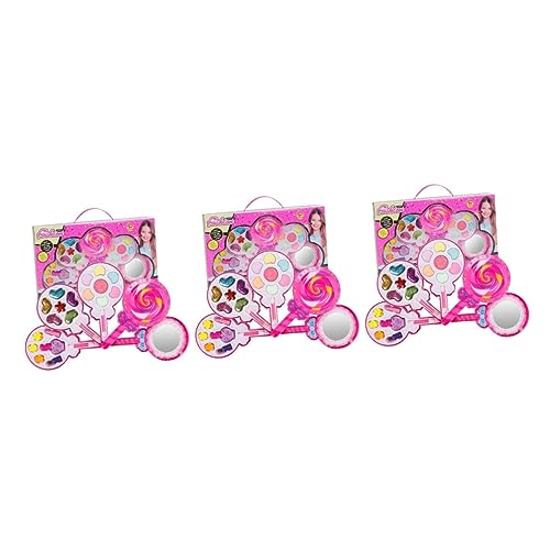 TOYANDONA 3 Caixas Kit De Cosmetologia Terno Infantil Meninas Terno Estojo Cosmético Para Menina Peq