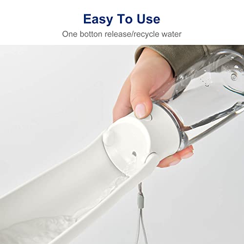 Image of WePet Foldable Portable Dog Water Bottle Puppy Water Dispenser with Drinking Feeder, 19 OZ, High-Temperature Resistant Leak Proof for Pets Outdoor Walking, Hiking, Travel, Food Grade Plastic BPA Free