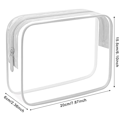 Image of Lermende Clear Makeup Bag,TSA Approved Toiletry Bag wih Zippers Carry-on Travel Accessories,Quart Size Toiletries Cosmetic Bag Travel Organizer for Women Men, No-Slick-2Grey, clear toiletry bag