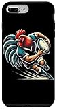 Installation facile Rugby Coq de Poules Joueur De Rugby Rugbyman Humour Rugby Coque pour iPhone 7 Plus/8 Plus
