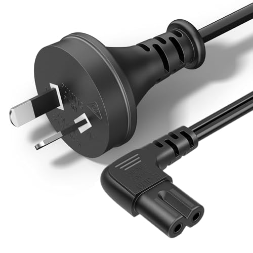 3M Longer Samsung TV Power Supply Cord Replacement for Samsung TV 24" 32" 40" 43" 48" 49" 50" 55" 60" 65" 75", UN40 UN43 UN48 Charger Cable, 90 Degree Angled 18AWG 2-Prong to L-Shaped C7 Power Cord