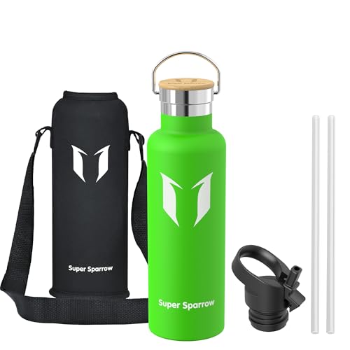 Super Sparrow Trinkflasche Edelstahl Wasserflasche - 750ml - Isolier Flasche mit Perfekte Thermosflasche für Das Laufen, Fitness, Yoga… – Ansicht 2