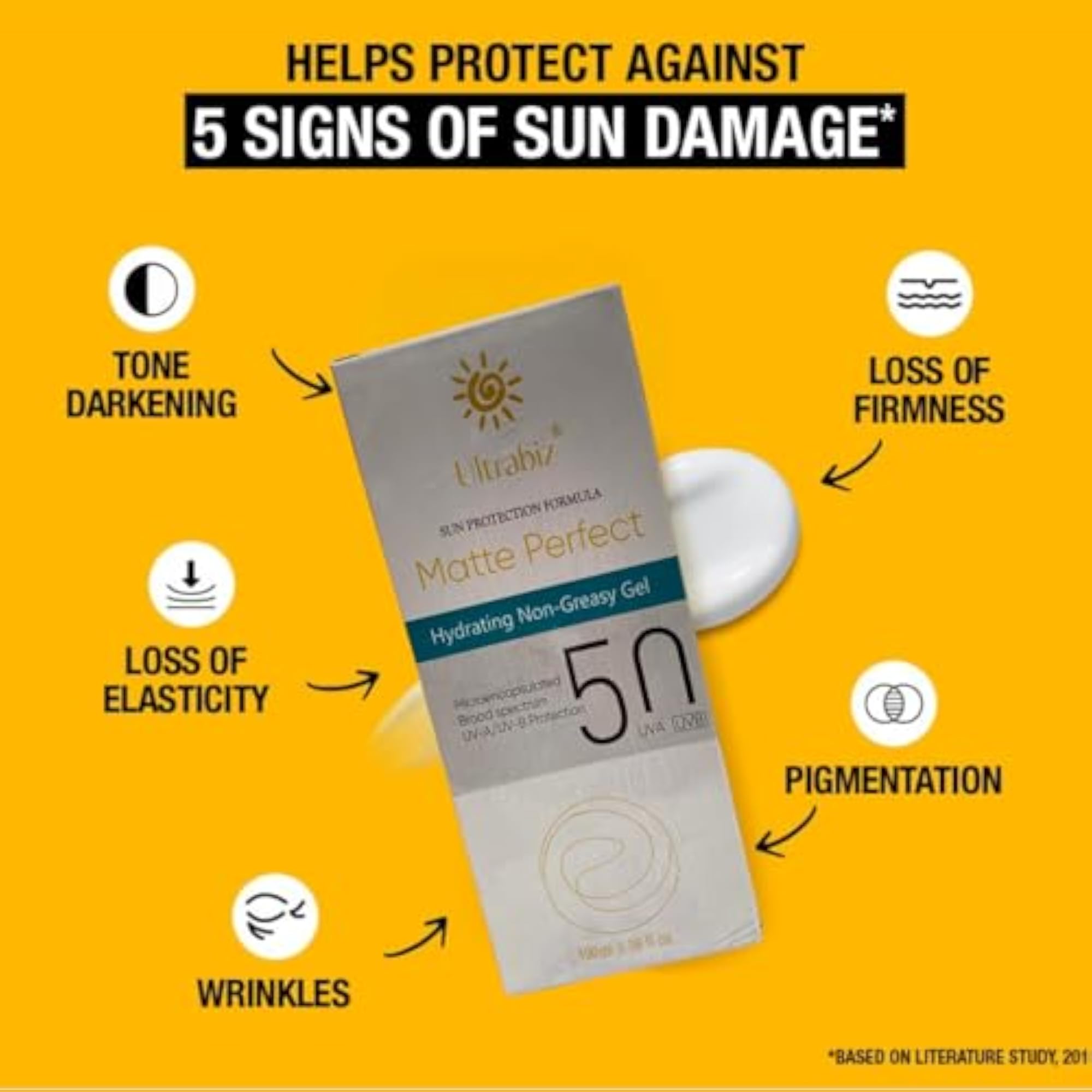 DermaShoap Ultrabiz Gel 50 SPF Sunscreen, Hydrating Non-Greasy