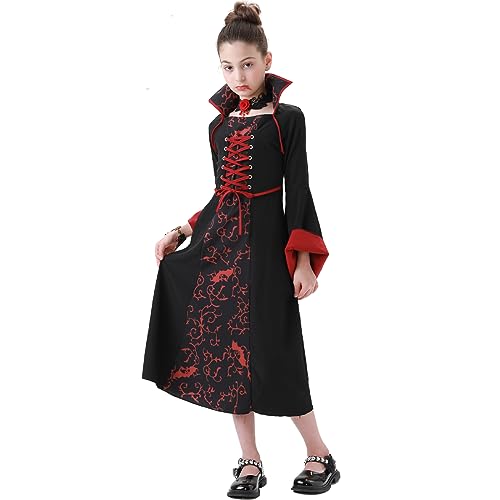 YNQFZ Costume da Vampiro per Ragazza per Halloween...