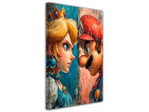Tableau Mario & Peach à offrir en cadeau idéal pour passionné de gaming