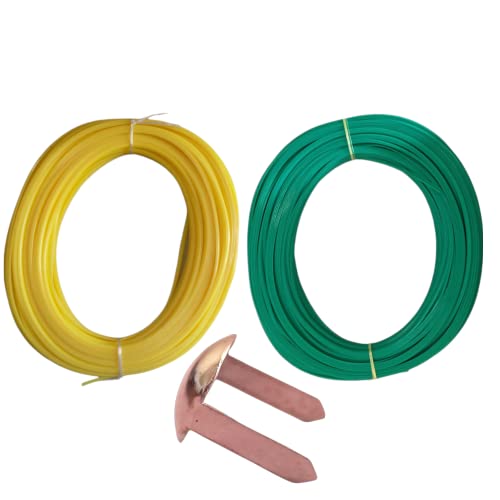 Image of ADW CRAFT'S Plastic Wire for Basket Making(2 Colours Best Combo|Plastic Koodai wire|Glass Wire For Basket Making|Koodai Wire Roll|Plastic Wire For Koodai (200 Grms, Lemon Yellow+Radium Green, 1)