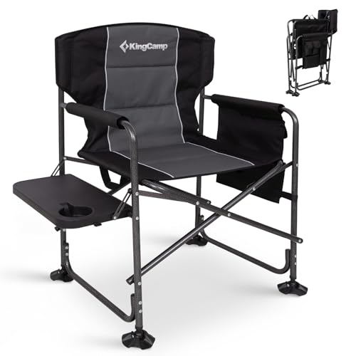 KingCamp Folding Directors Chair for Adults Up to 200 kg
