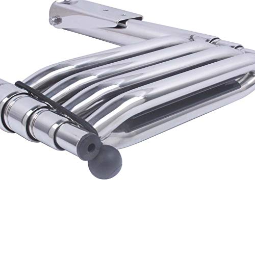 image for HOFFEN 4 Steps Drop Down Boarding Ladder with Extra Wide Curve up Step