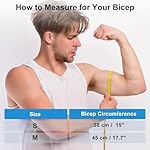 supregear Bicep Tendonitis Brace Compression Sleeve Support, Comfortable Upper Arm Tricep & Bicep Support Brace for Pain Relief, Muscle Strains and Inflammation (Black, M) - Image 2