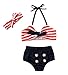Younger Tree 3pcs Toddler Baby Girls Swimwear Cute Straps Bikini Set Swimsuit Beachwear Outfits (Red, 12-18 Months)