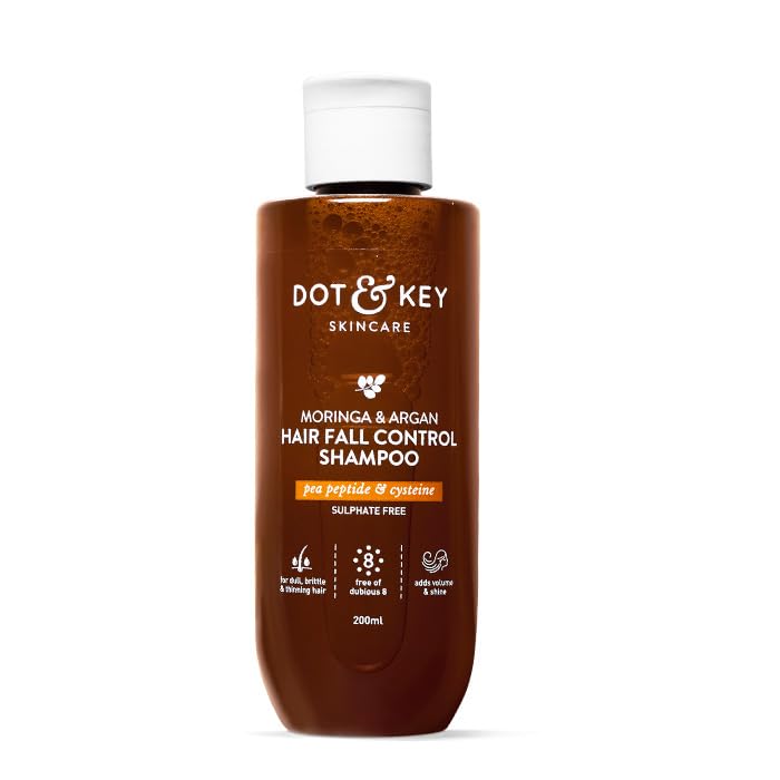 Dot & Key Moringa & Argan Hair Fall Control Shampoo With Pea Peptide & Cysteine | Sulphate Free, Paraben Free | For Dull & Thinning Hair | 200ml-image-47