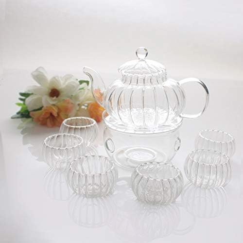 ご注文で当日配送 耐熱ガラス ガラス ティーポット ティーカップ ティーポットウォーマー おしゃれ ポット クリア 透明 紅茶 8点セット Hmcdenbosch Nl