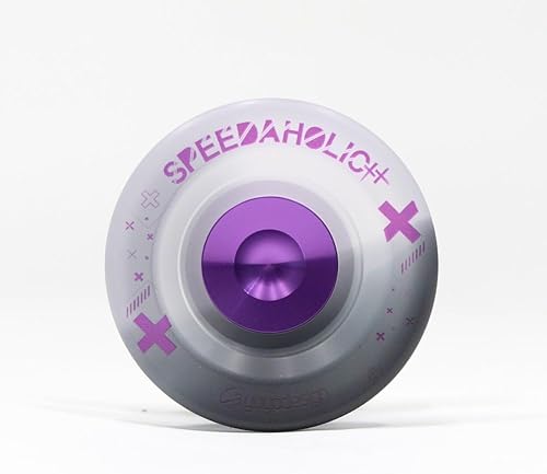 Miniatura 2 de C3yoyodesign Speedaholic XX YoYo - YoYo de plástico de policarbonato para principiantes (negrotransparente desteñido con cubo púrpura)