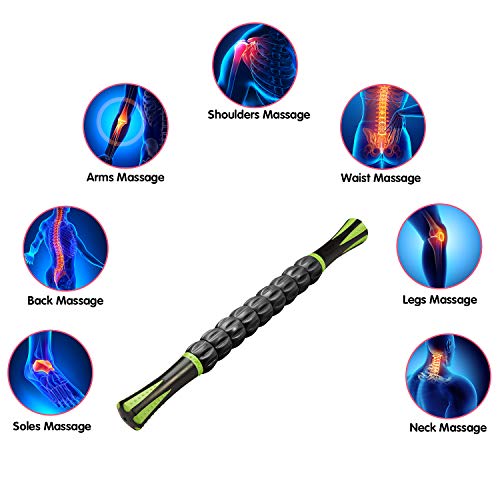 Reehut Massageroller Spierroller Stick 45 cm met ergonomische handgrepen ultradraagbaar massageapparaat voor myofasciale… - Image 5