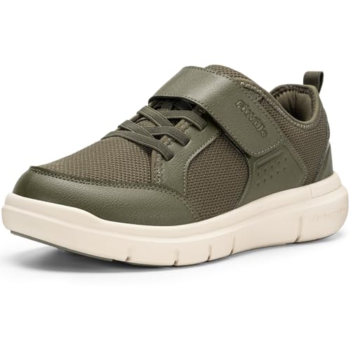Image of FitVille Wide Diabetic Walking Shoes for Men, Lightweight Non-Slip Breathable Casual Shoes for Swollen Feet for Standing All Day