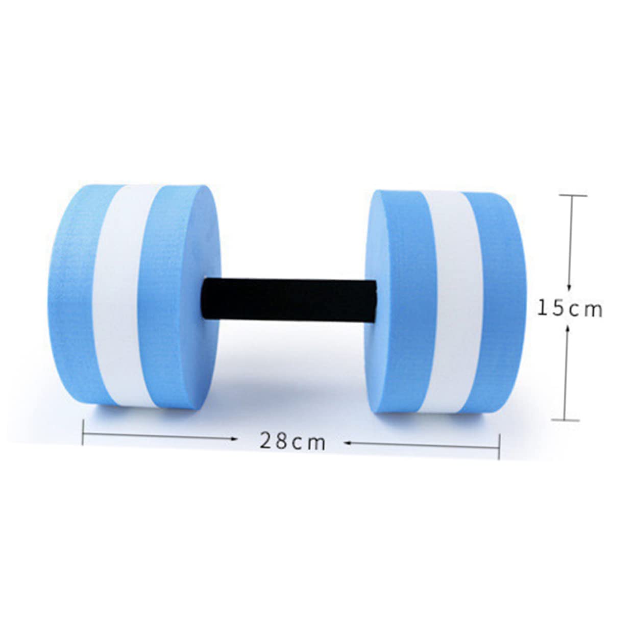 OSOLADY 2Pcs Eva Floating Dumbbell for Water Aerobics and Aquatic Fitness Durable Blue Barbells for Swimming for Pool Workouts and Exercise
