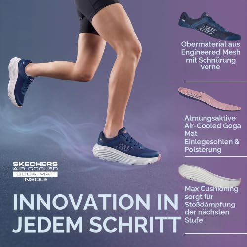 Skechers Damen Max Cushioning Endeavour Canova Turnschuhe, Navy Synthetic Pink Trim, 39.5 EU – Ansicht 4