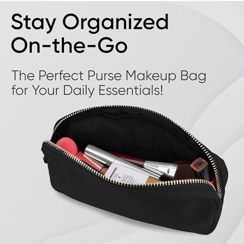 DANCOUR Nylon Makeup Bags for Women Large Preppy Travel Toiletry Pouch Cosmetic Bag Makeup Organizer3