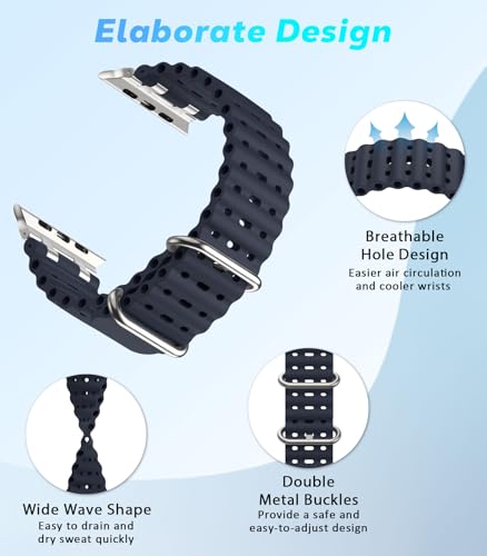 Bracelet Ocean Apple Watch anti-transpiration pour poignets actifs - 4