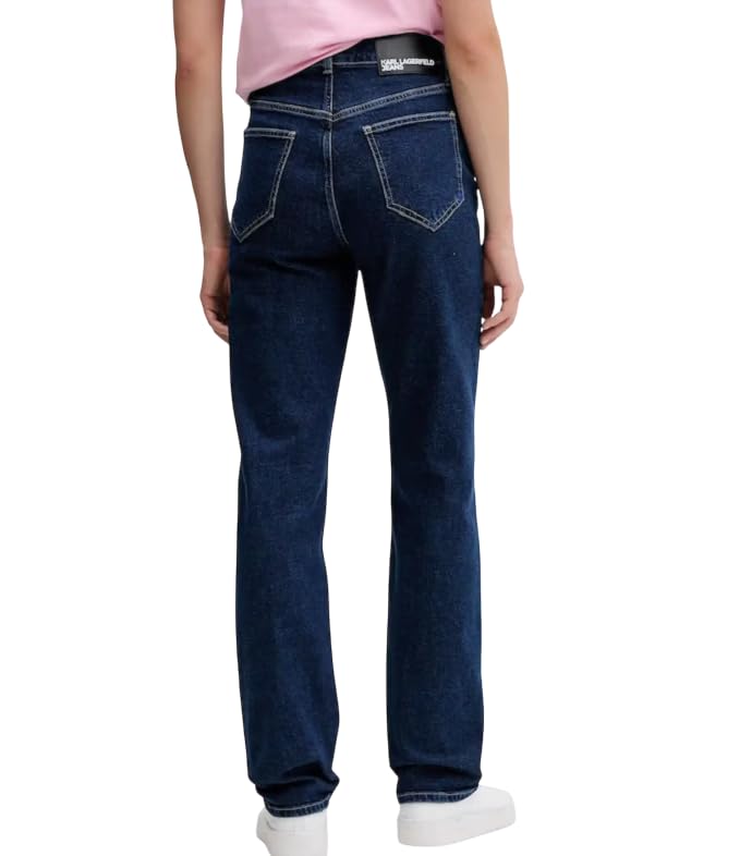 Karl Lagerfeld Jeans, Damskie, High Rise Straight Denim, Prosta Nogawka
