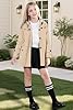 Betusline Little Girls Khaki Hooded Trench Coat Bu... #1
