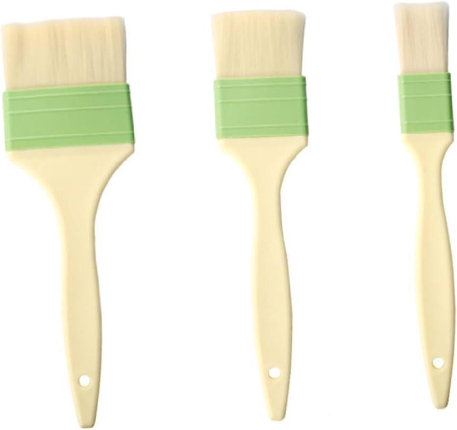 3pcs Butter Spread Brush Mops Fine Hair Brush Pastry Basting Brush Stream Mop Grill Basting Brush Food Brush Sauce Brush for Meat Butter Brush Mope Fine Brush Barbecue