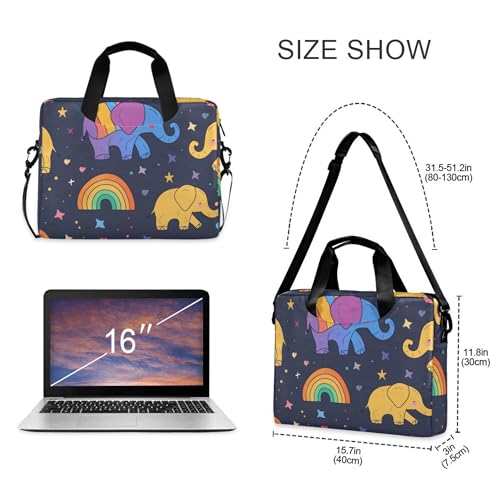 Maletín para portátil con diseño elefante, 13-15.6 pulgadas miniatura 4
