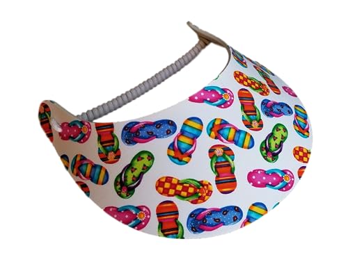 The Incredible Sunvisor Assorted Novelty Patterns Perfect For Summer! Made In The Usa!! (Flipflops 4 Visor) #TOP4