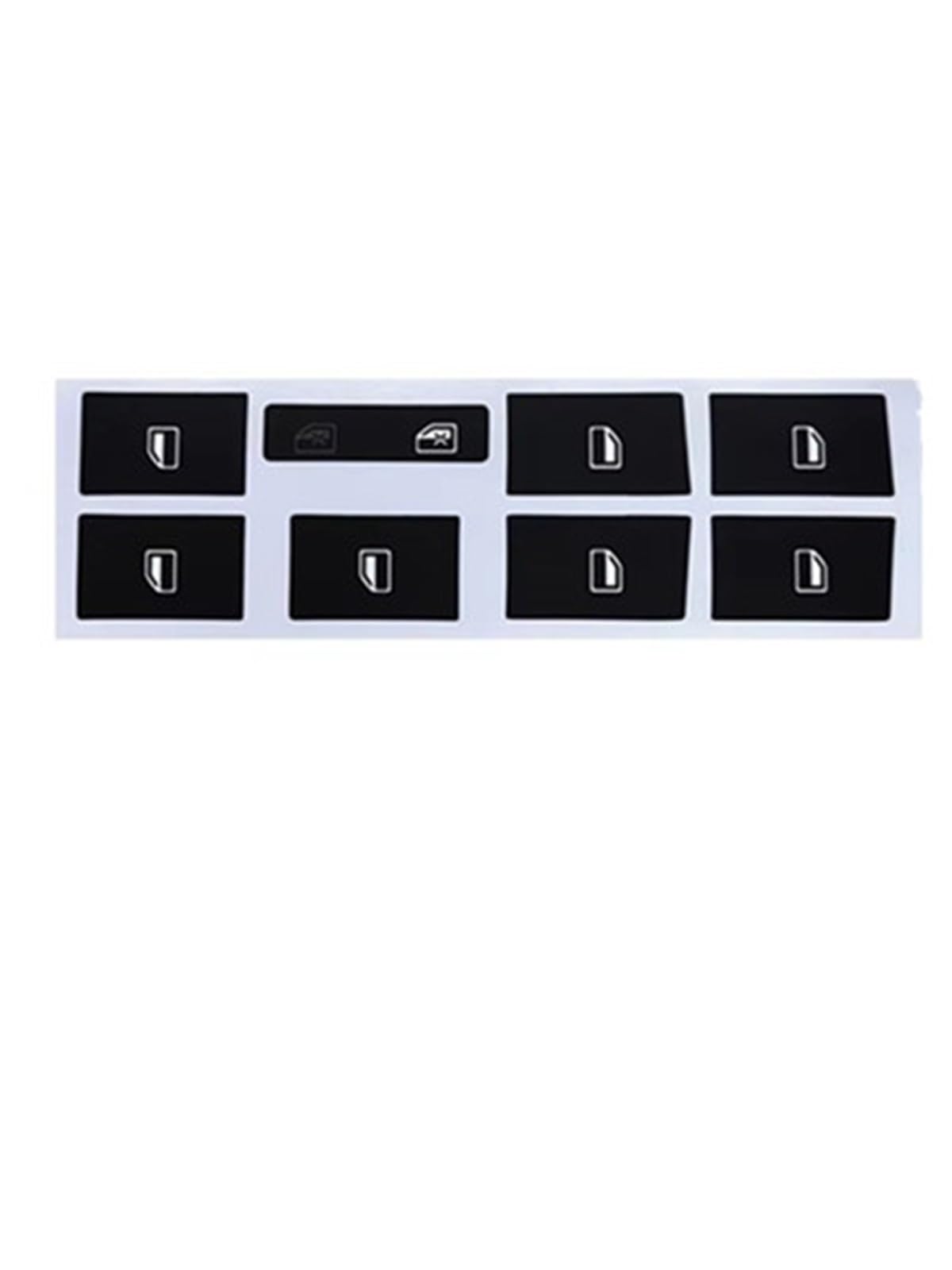 Button Trim Compatible with A4 B6 B7 2000-2008 CAR Power Window Switch Button Repair Sticker Dashboard Panel ESP Alarm Climate(Window)