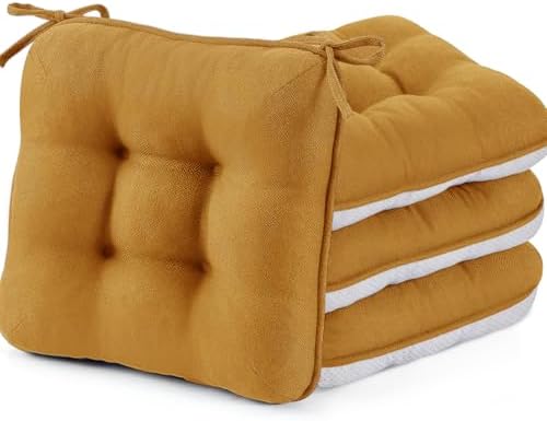 BETU Chair Cushions for Dining Chairs Set of 4,3.5" Thick Kitchen...