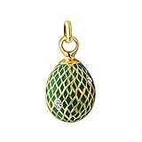 ★Material★ Die kleinen Eier sind aus Zinn und dasjenige, das man öffnen kann, ist aus Kupfer. Beide sind mit Emaille verziert.