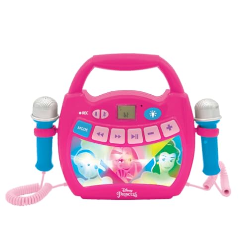 Lecteur musical karaoké Lexibook Disney Princess avec micros et effets lumineux rose