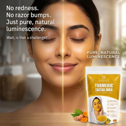 Image of Turmeric Facial Wax Powder | Face Wax for Women | Face Wax Powder for Women | Facial Wax Strips for Women Alternative | Hair Removal Powder for Face & Body