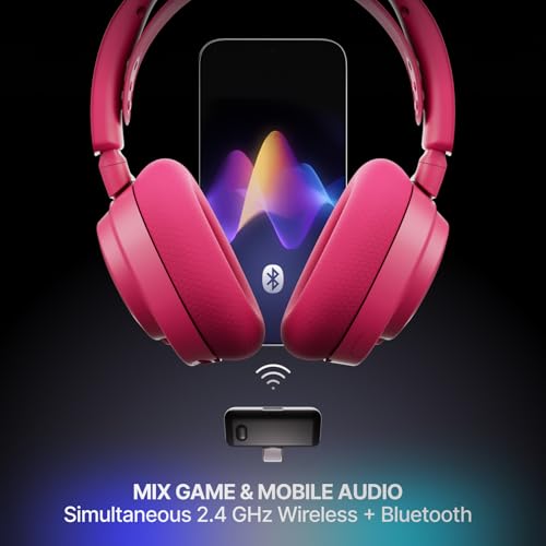 Image of SteelSeries Arctis Nova 7 Wireless Gen 2 Gaming Headset - Real-Time App Control, 50+ HR Play, Neodymium Drivers, Mix 2.4GHz /Bluetooth, PC, PS5, PS4, Switch 1 /2, Mobile - Magenta