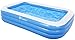 Duerer Piscina Hinchable Rectangular Piscina Infantil Inflable, Piscina Familiar En El Patio Trasero, Fiesta AcuáTica De Verano, Exterior, JardíN, Adultos, Juego Simple - 241cm x 142cm x 56cm
