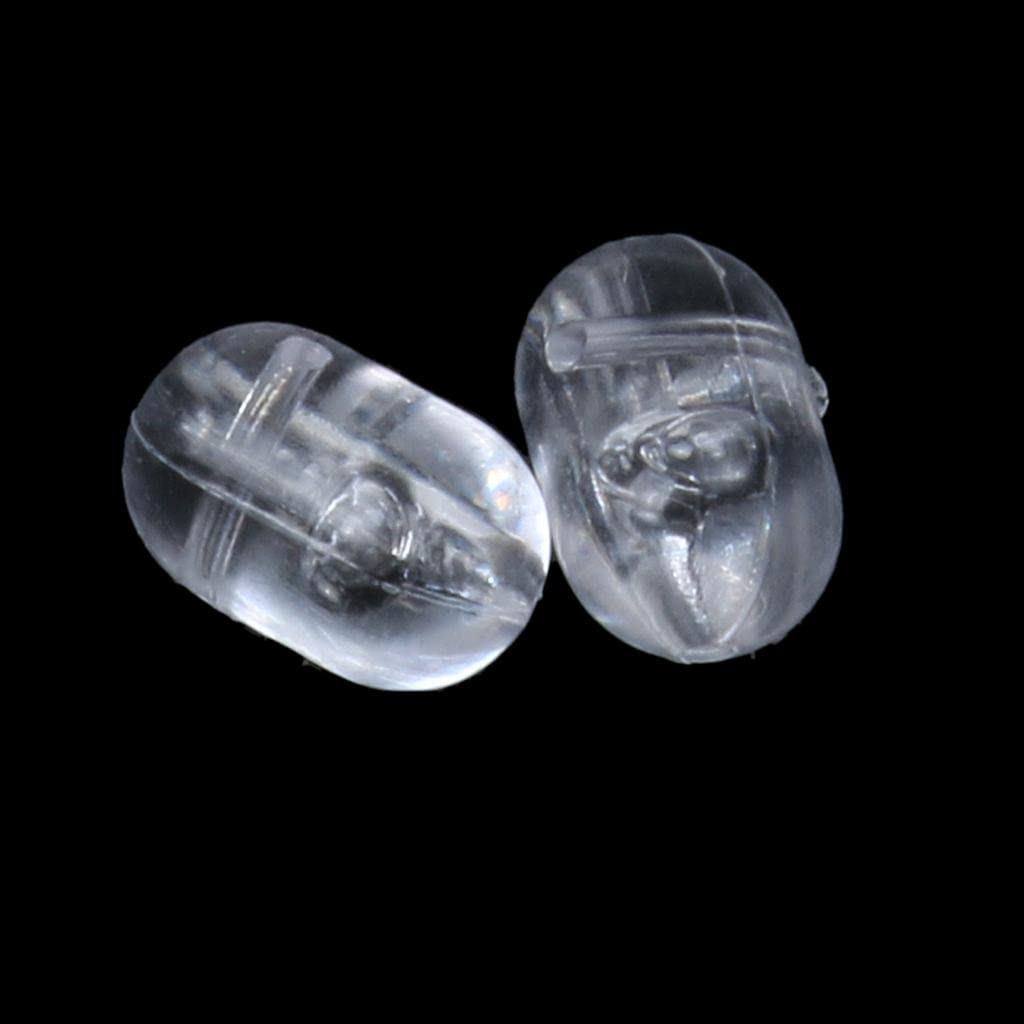 100 Stück Angelperlen Doppelkreuzloch - Transparente Perlen 5x8mm Für Angelmontagen