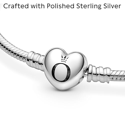 PANDORA Moments Heart Clasp Snake Chain Bracelet - Compatible Moments Charms - Gift for Her - Sterling Silver - With Gift Box4