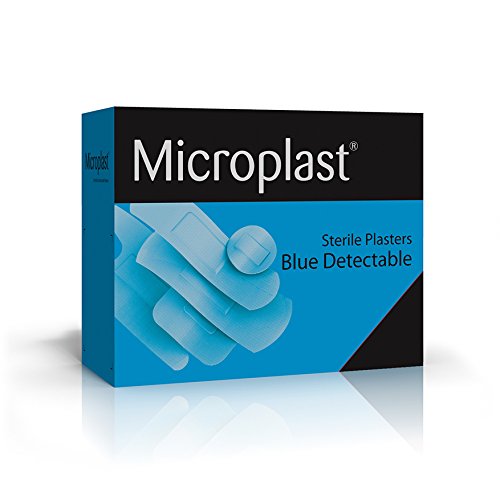 Crest Medical Microplast Blue Detectable Plasters 100-Piece, 7 cm x 2 cm Size